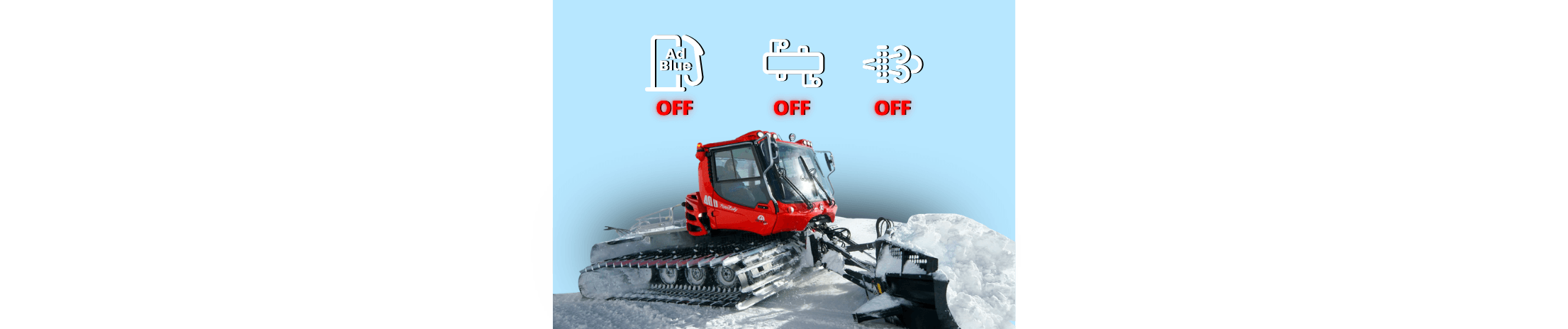 PistenBully snow groomer service – DPF delete, SCR and EGR deactivation